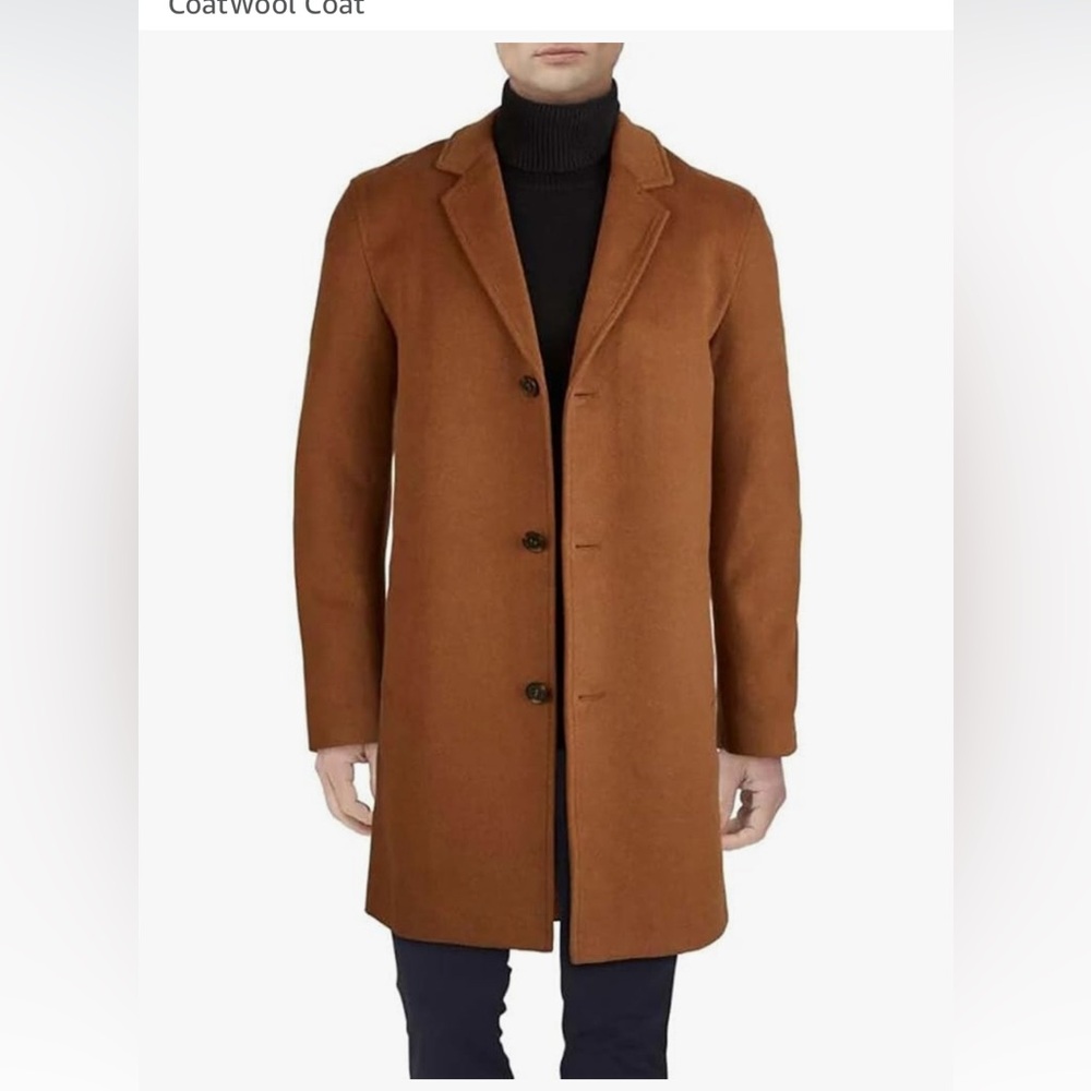 Cole Haan Men's Brown Camel Wool Coat XXL